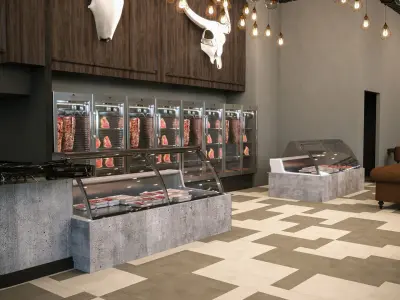 Restaurant Scene 02 3D Model 3D model