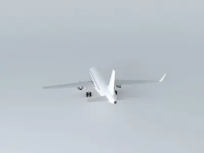 Template Airbus A319 100 Sharklets v.2 Free 3D model