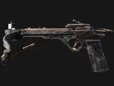 Crossbow Pistol Post-Apoc Low-poly PBR Low-poly 3D model