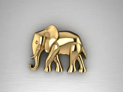 ELEPHANT PART FOR SIGNET RINGS  AND PENDANT 3D print model