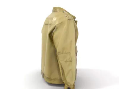 Olive Military Jacket model pack Low-poly 3D model