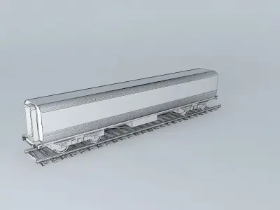 Eco Rail Track 1st Class CarriageDummy Old Steam Days Free 3D model