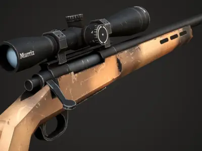 M24 Sniper Rifle - Low Poly Game Ready Low-poly 3D model