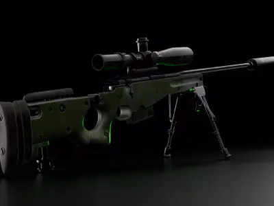 AWM Sniper Rifle 3D model purchase