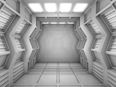 Sci Fi Corridor Free 3D model purchase