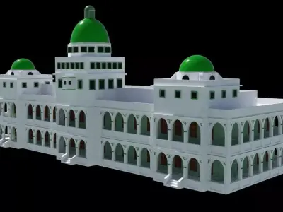 Suez Canal Authority Building Low-poly 3D model