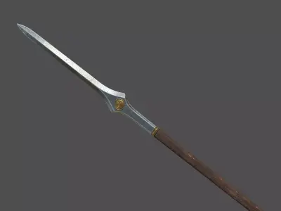 Gondor Spear - The Lord of the Rings Low-poly 3D model