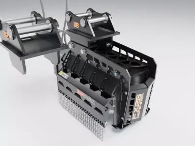 WB Brushhound Excavator Mulcher FX26 3D model Low-poly 3D model