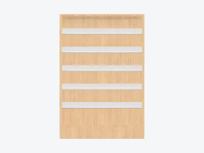Shelving - Library - Integral - Convertible - Mobile Low-poly 3D model