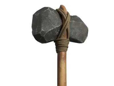 Ax Prehistoric  Low-poly 3D model