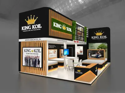 Mezzanine Exhibition Stand Two Side open 10Mtrx6Mtr 3D model
