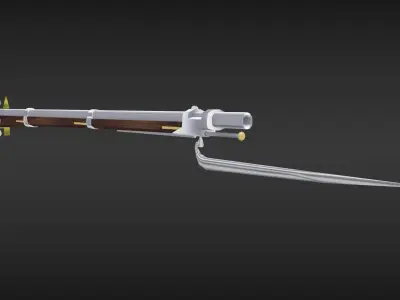 Brown Bess Flint Lock Muskeet 3D model