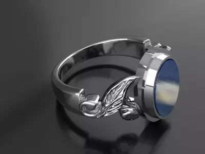 Historical Silver Engraved Jewelry 3D print model