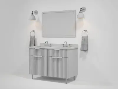 OVE Apollo Double AL48 Brushed gold handles Lowes 3D model