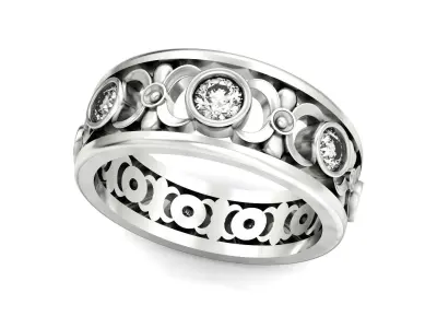 diamond wedding ring 1285 3D print model