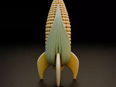 corn rocket  3D print model