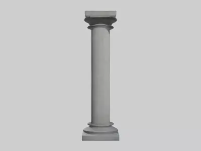 Concrete pillar Low-poly 3D model
