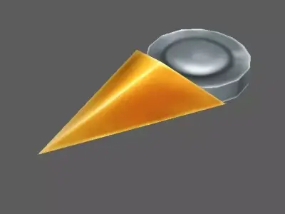 Pointer metal pin Low-poly 3D model