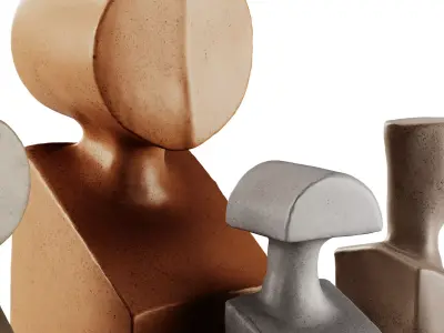 Gardeco Objects The Muses Ceramic Sculpture 3D model