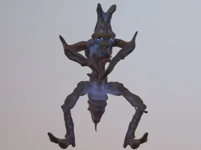 Insect Swamp Warrior Low-poly 3D model