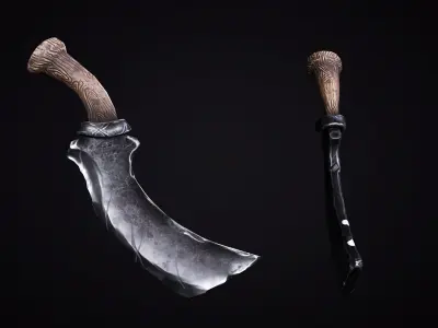 Low Poly Fantasy Sword Low-poly 3D model