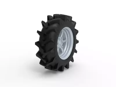 Wheel of Mud truck Scale 1 to 25 3D print model