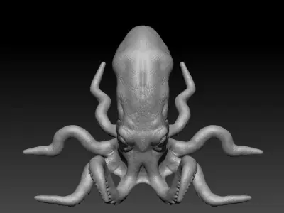 Realistic 3D Octopus Model Free 3D model