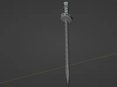 A sword in sky Free 3D model