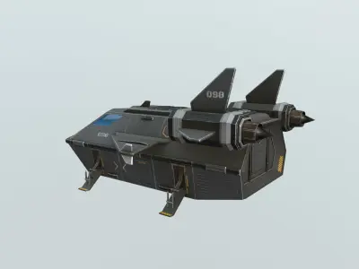 shuttle Low-poly 3D model purchase
