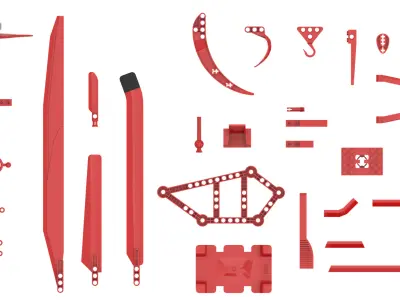 TwindBricks3D - 29 Technic Rotor collection 3D print model