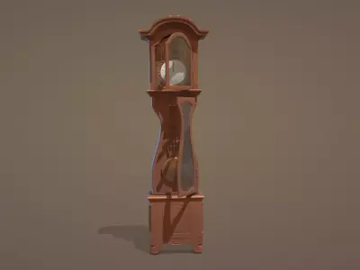 Old Clock Low-poly 3D model