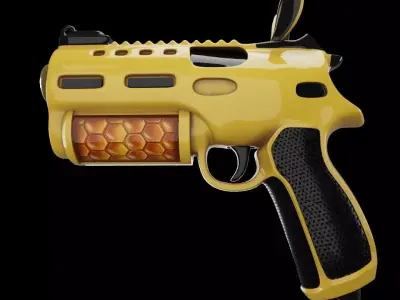 police bee honey gun toy  Low-poly 3D model