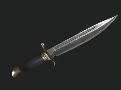 Finka - Soviet NKVD knife - Game-Ready Lowpoly PBR Low-poly 3D model