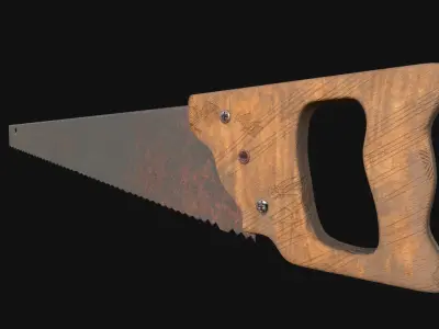 Hand Saw Low-poly 3D model GAME READY Low-poly 3D model