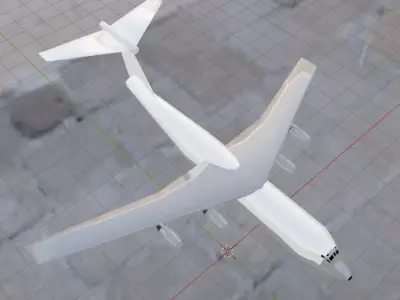 C-141A Style Military Cargo Plane - Custom Jetliner Low-poly 3D model