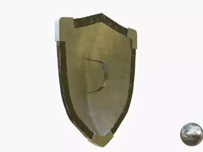 Warrior Metal Shield  Low-poly 3D model
