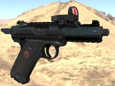RUGER TACTICAL PISTOL Low-poly 3D model