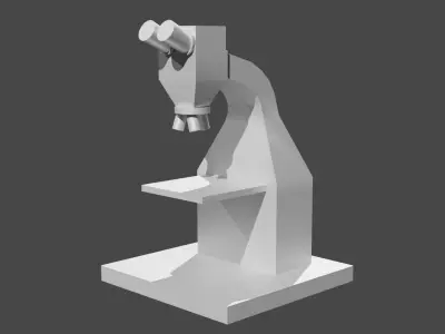 Biology Microscope Free low-poly 3D model