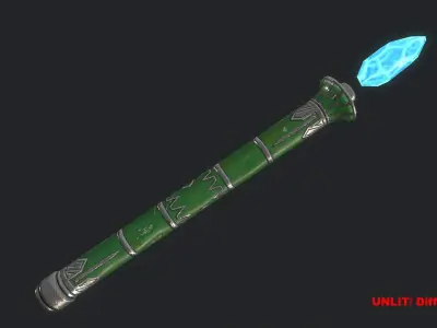 Fantasy Stylish- Wand of Ream Low-poly 3D model