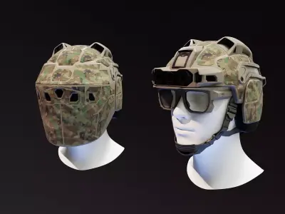 EagleEye Combat Helmet Low-poly 3D model