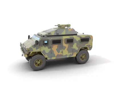 Camouflage Armored Vehicle model pack Low-poly 3D model purchase