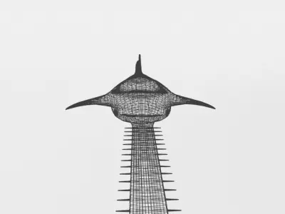 Saw shark Low-poly 3D model