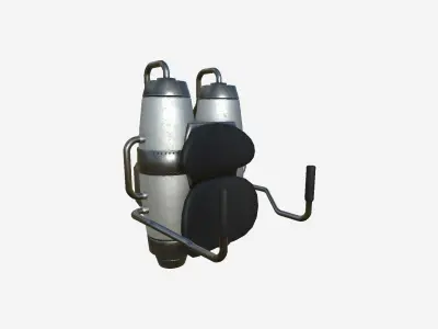 Jetpack A09 Steel - SciFi Character Design Low-poly 3D model
