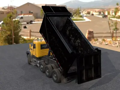 Dump Truck Low-poly 3D model V1