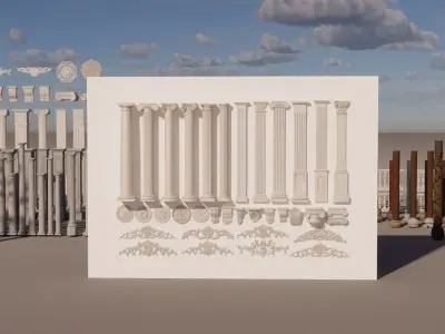 Roman Column Collection Pack  250 Variations Arch 3D Models 3D model