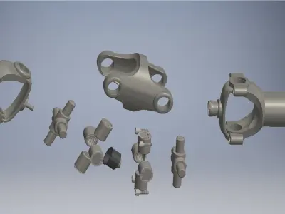 Double Cardan Joint 3D model