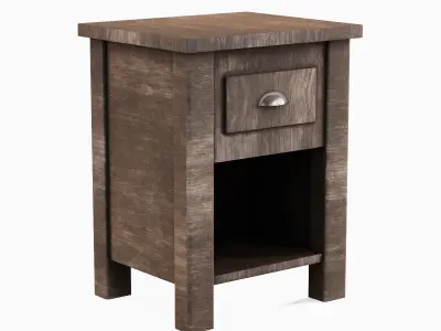 Antique End Table 02 Low-poly 3D model