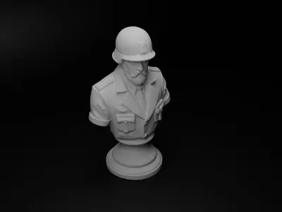 Battlefield Medic Bust Chess 3D print model buy