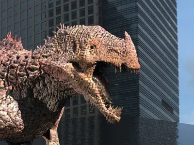 Viking Dragon Head  3D model