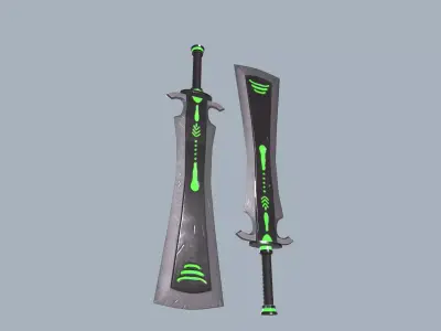 Neon blade Low-poly 3D model